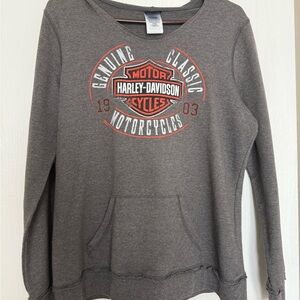 Harley-Davidson Black and Orange Logo Tag